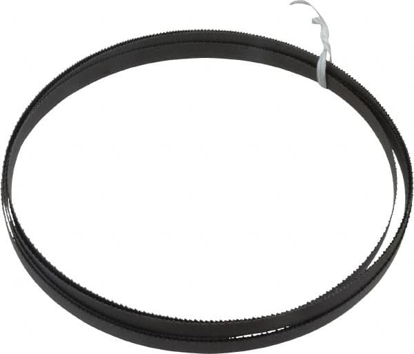 Lenox - 10 to 14 TPI, 12' 6" Long x 1/2" Wide x 0.025" Thick, Welded Band Saw Blade - Bi-Metal, Toothed Edge, Modified Raker Tooth Set, Flexible Back, Contour Cutting - Benchmark Tooling