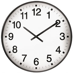 Infinity Insttruments - 17 Inch Diameter, White Face, Dial Wall Clock - Standard Display, Black Case, Runs on AA Battery - Benchmark Tooling