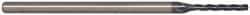 Accupro - 0.07", 1/2" LOC, 1/8" Shank Diam, 2-1/2" OAL, 3 Flute, Solid Carbide Square End Mill - Single End, AlTiN Finish, Spiral Flute, 30° Helix, Centercutting, Series Miniature - Benchmark Tooling
