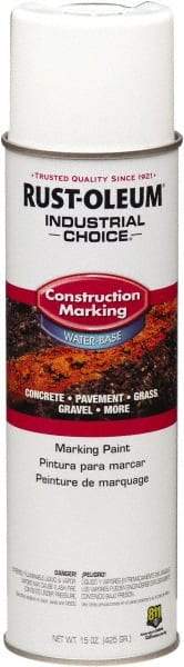 Rust-Oleum - 15 fl oz White Marking Paint - Water-Based Formula - Benchmark Tooling