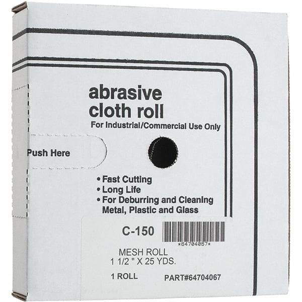 Made in USA - Shop Rolls Abrasive Material: Silicon Carbide Roll Width (Inch): 1-1/2 - Benchmark Tooling