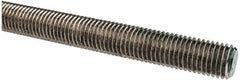 Made in USA - 3/4-10 UNC (Coarse), 3' Long, Stainless Steel Threaded Rod - Right Hand Thread - Benchmark Tooling