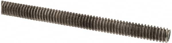 Made in USA - 1/4-20 UNC (Coarse), 6' Long, Stainless Steel Threaded Rod - Right Hand Thread - Benchmark Tooling