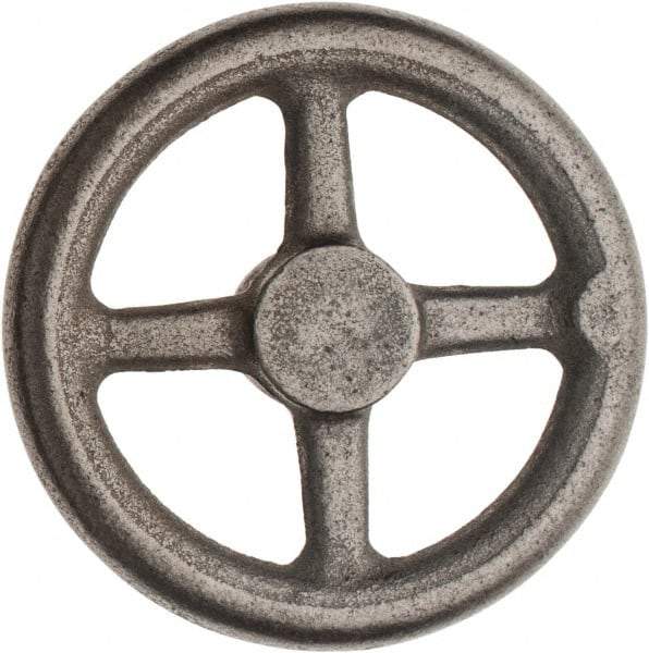 Made in USA - 7", Straight Handwheel - 1-3/4" Hub, Cast Iron, Plain Finish - Benchmark Tooling