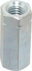 Made in USA - 1/2-13 UNC, 1-3/4" OAL Steel Standard Coupling Nut - Zinc-Plated Finish, 3/4" Width Across Flats - Benchmark Tooling