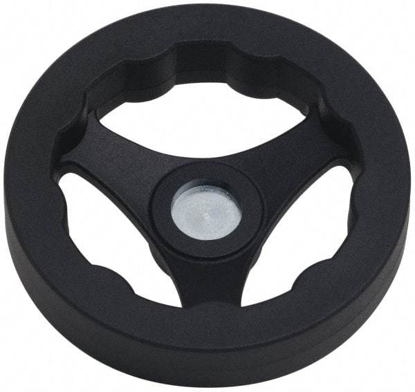 J.W. Winco - 125mm, Handwheel - 24mm Hub, Plastic, Plain Finish - Benchmark Tooling