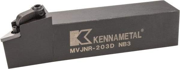 Kennametal - MVJN, Right Hand Cut, 3° Lead Angle, 1-1/4" Shank Height x 1-1/4" Shank Width, Negative Rake Indexable Turning Toolholder - 6" OAL, VN..33. Insert Compatibility, Series Kenloc - Benchmark Tooling
