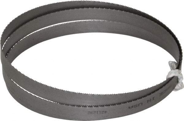 Lenox - 18 TPI, 4' 4-1/4" Long x 1/2" Wide x 0.025" Thick, Welded Band Saw Blade - Bi-Metal, Toothed Edge, Raker Tooth Set, Flexible Back, Contour Cutting - Benchmark Tooling