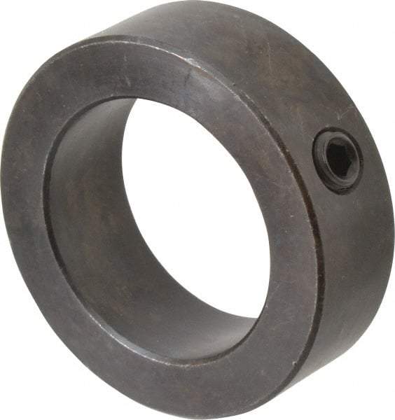 Climax Metal Products - 1-11/16" Bore, Steel, Set Screw Shaft Collar - 2-1/2" Outside Diam, 13/16" Wide - Benchmark Tooling
