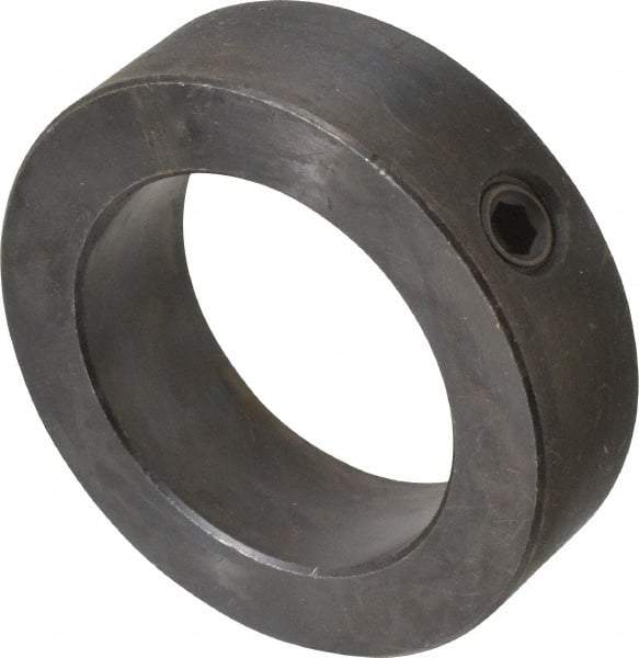 Climax Metal Products - 2-3/16" Bore, Steel, Set Screw Shaft Collar - 3-1/4" Outside Diam, 15/16" Wide - Benchmark Tooling