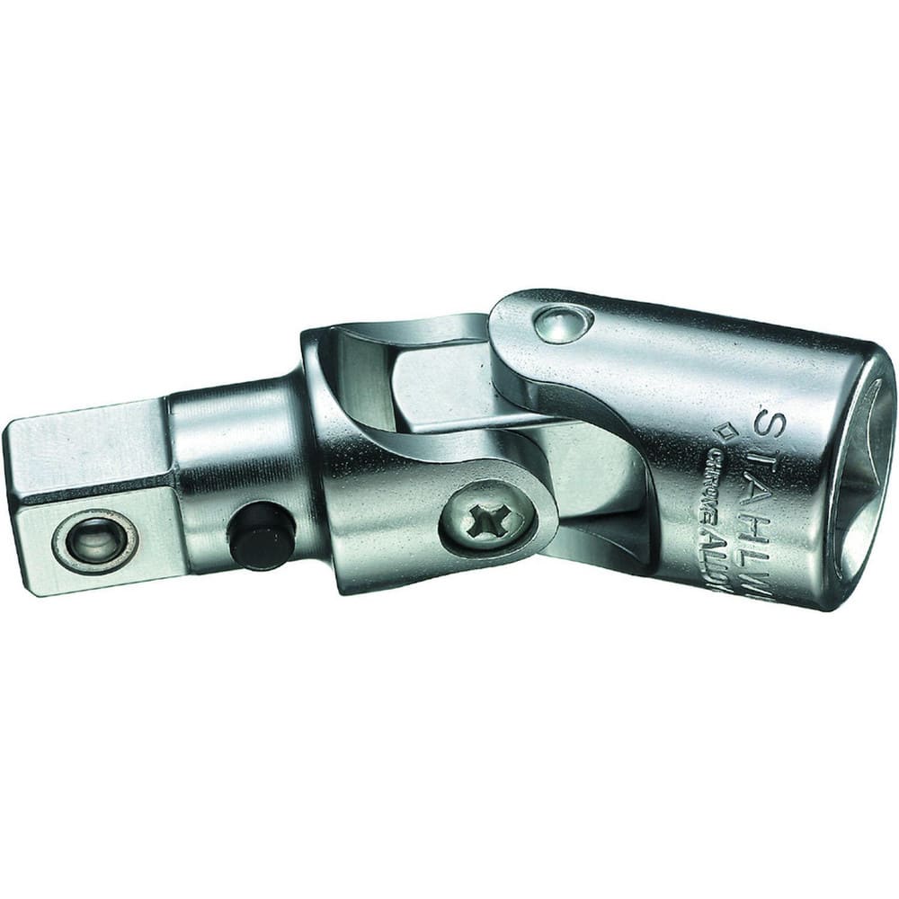 Socket Adapters & Universal Joints; Joint Type: Pin & Block; Male Size: 1/2; Female Size: 1/2; Maximum Operating Angle: 30 ™; Overall Length (Decimal Inch): 3.1500; Finish: Chrome-Plated