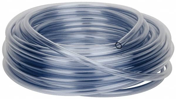 Parker - 1/2" ID x 5/8" OD, 1/16" Wall Thickness, 100' Long, Vinyl Tube - Clear, 30 Max psi, -40 to 150°F - Benchmark Tooling