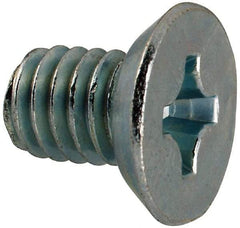 Value Collection - 5/16-18 UNC, 1/2" OAL Phillips Drive Machine Screw - Flat Undercut Head, Grade J82 Steel, Zinc-Plated Finish, Without Washer - Benchmark Tooling