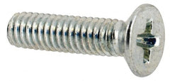 Value Collection - M2.5x0.45 Metric Coarse, 10mm OAL Phillips Drive Machine Screw - Flat Head, Grade 4.8 Steel, Zinc-Plated Finish, Without Washer - Benchmark Tooling
