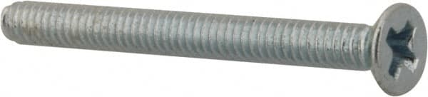 Value Collection - M2x0.40 Metric Coarse, 20mm OAL Phillips Drive Machine Screw - Flat Head, Grade 4.8 Steel, Zinc-Plated Finish, Without Washer - Benchmark Tooling