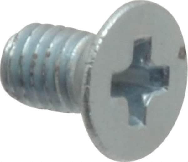 Value Collection - M3x0.50 Metric Coarse, 5mm OAL Phillips Drive Machine Screw - Flat Head, Grade 4.8 Steel, Zinc-Plated Finish, Without Washer - Benchmark Tooling