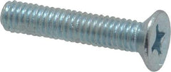 Value Collection - M4x0.70 Metric Coarse, 20mm OAL Phillips Drive Machine Screw - Flat Head, Grade 4.8 Steel, Zinc-Plated Finish, Without Washer - Benchmark Tooling