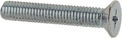 Value Collection - M5x0.80 Metric Coarse, 30mm OAL Phillips Drive Machine Screw - Flat Head, Grade 4.8 Steel, Zinc-Plated Finish, Without Washer - Benchmark Tooling