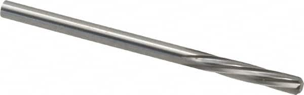 Magafor - 3.2512mm Solid Carbide 6 Flute Chucking Reamer - Spiral Flute, 0.128" Straight Shank, 19/32" Flute Length, 2-1/4" OAL - Benchmark Tooling