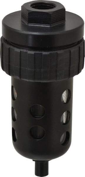 Parker - Filter Automatic Drain - 6-1/4" High x 2-3/4" Wide, For Use with Compressed Air Systems - Benchmark Tooling