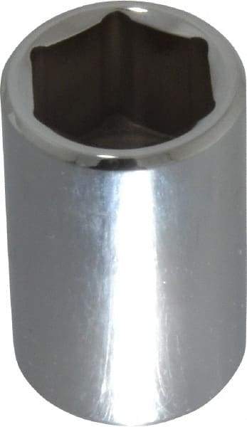 Proto - 1/2" Drive, Standard Hand Socket - 6 Points, 1-1/2" OAL, Chrome Finish - Benchmark Tooling