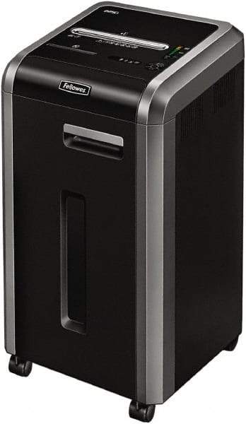 FELLOWES - 5/32 x 1-1/2" Strip, Cross Cut Manual Shredder - 17-1/8" Long x 17-3/4" Wide x 30" High, Level 4 Security, 16 Gal Wastebasket - Benchmark Tooling