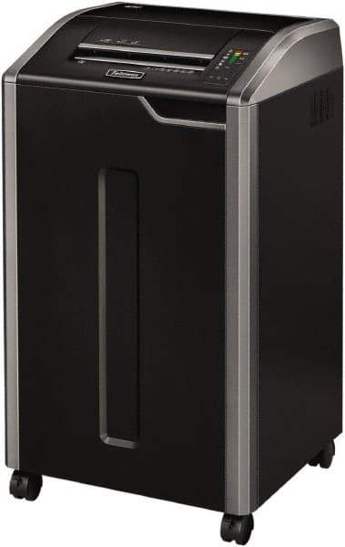 FELLOWES - 5/32 x 1-1/2" Strip, Cross Cut Manual Shredder - 20" Long x 22" Wide x 37" High, Level 4 Security, 30 Gal Wastebasket - Benchmark Tooling