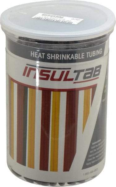 Made in USA - 175 Piece, Black, Heat Shrink Electrical Tubing Kit - 2:1 Shrink Ratio, Chemical, Fungus, Moisture, Oil, Saltwater, and UV Resistant, PVC - Benchmark Tooling