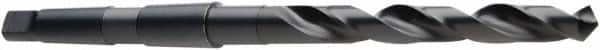 DORMER - 1-3/4", 4MT 118° Point High Speed Steel Taper Shank Drill Bit - Oxide Finish, 210mm Flute Length, 359mm OAL, Spiral Flute, Series A130 - Benchmark Tooling