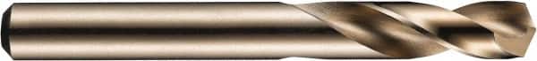 DORMER - 5.2mm 135° Spiral Flute High Speed Steel Screw Machine Drill Bit - Bright Finish, Right Hand Cut, 26mm Flute Length, 62mm OAL, Split Point, Straight Shank - Benchmark Tooling