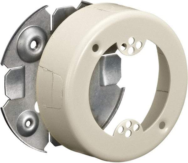 Hubbell Wiring Device-Kellems - 3 Inch Wide x 1.02 Inch High, Round Raceway Box - Ivory, For Use with HBL500 Series Raceways and HBL750 Series Raceways - Benchmark Tooling