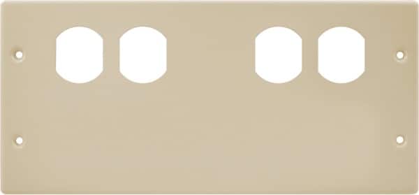 Hubbell Wiring Device-Kellems - 10.22 Inch Long x 4-3/4 Inch High, Rectangular Raceway Plate - Ivory, For Use with HBL4750 Series Raceways - Benchmark Tooling