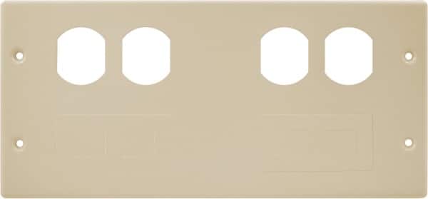 Hubbell Wiring Device-Kellems - 10.22 Inch Long x 4-3/4 Inch High, Rectangular Raceway Plate - Ivory, For Use with HBL4750 Series Raceways - Benchmark Tooling
