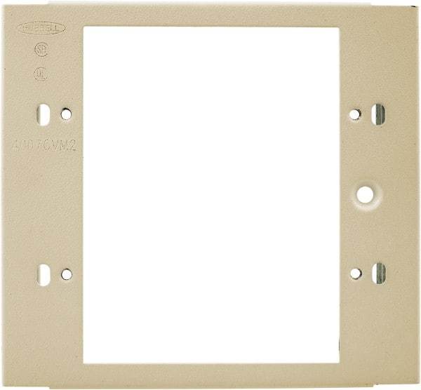 Hubbell Wiring Device-Kellems - 4.32 Inch Long x 4-3/4 Inch High, Rectangular Raceway Plate - Ivory, For Use with HBL4700 Series Raceways and HBL4750 Series Metal Raceways - Benchmark Tooling
