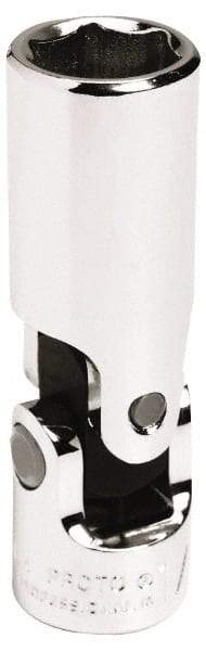 Proto - 1/2", 3/8" Drive, Standard Hand Socket - 6 Points, 2-3/8" OAL, Alloy Steel, Chrome Finish - Benchmark Tooling