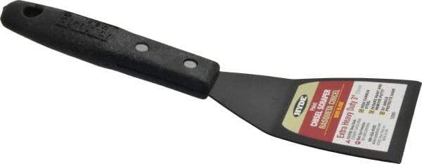 Hyde Tools - Stiff Carbon Steel Bent Chisel - 3" Blade Width, Polypropylene Handle - Benchmark Tooling