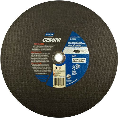 14″ × 1/8″ × 1″ Metal High Speed Cut-Off Wheel Type 01 Straight Aluminum Oxide - Benchmark Tooling