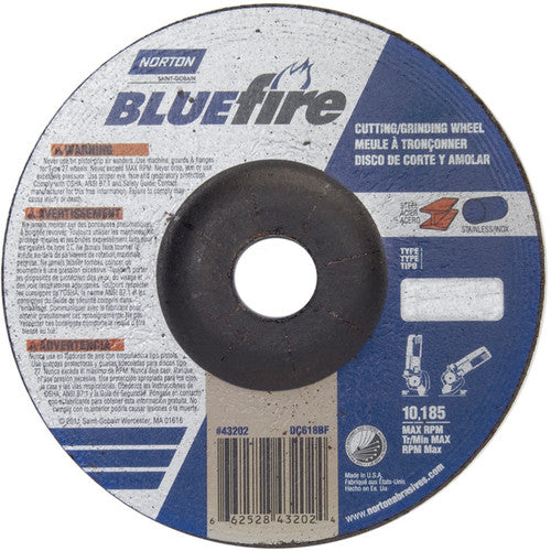6 × 1/8 × 7/8″ BlueFire Grinding Wheel ZA 30 U Type 27 - Benchmark Tooling