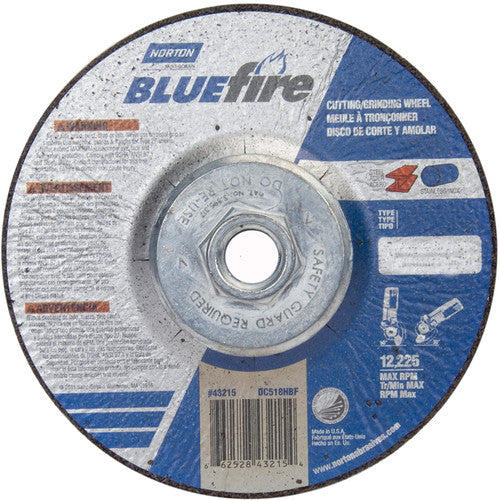 5 × 1/8 × 5/8 - 11″ BlueFire Grinding Wheel ZA 30 U Type 27 - Benchmark Tooling