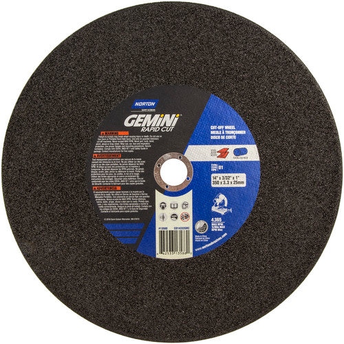 14 × 3/32 × 1″ Gemini Rapid Cut Chop Saw Cut-Off Wheel A 36 P Type 01/41 - Benchmark Tooling
