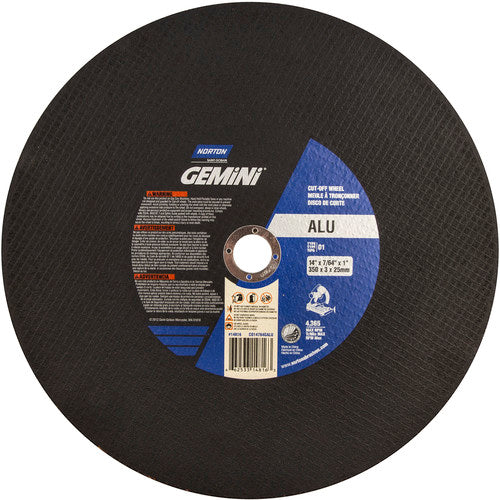 14″ × 7/64″ × 1″ Gemini Chopsaw Type 01 Straight Cut-Off Wheel Aluminum Oxide - Benchmark Tooling