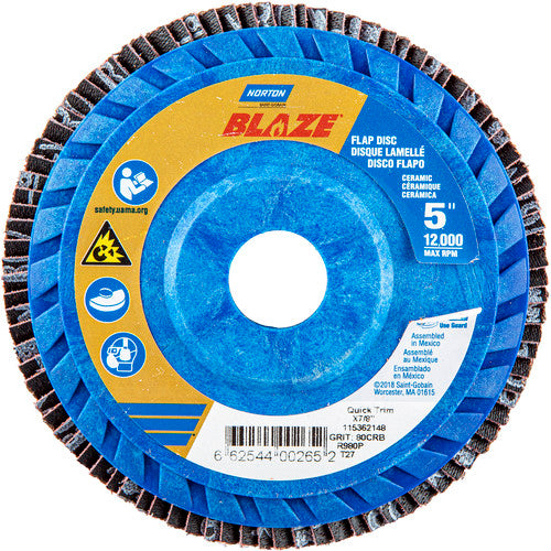 5″ × 1/4″ × 7/8″ SG Blaze R980P Flap Disc Type 27 Flat 80 Grit - Benchmark Tooling