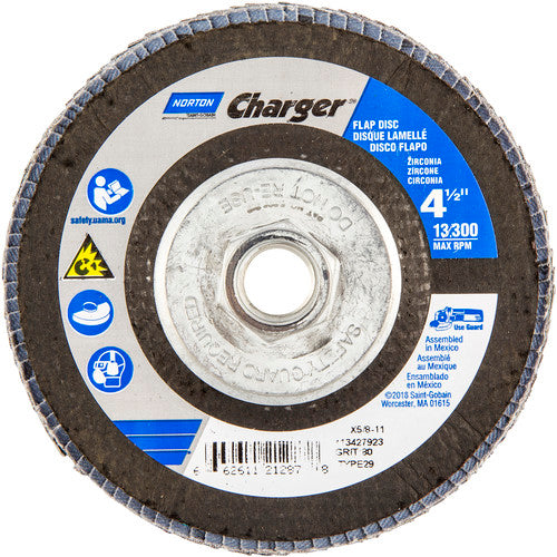 4-1/2″ × 1/4″ × 5/8″ Charger R822 Flap Disc Type 29 Conical 80 Grit - Benchmark Tooling