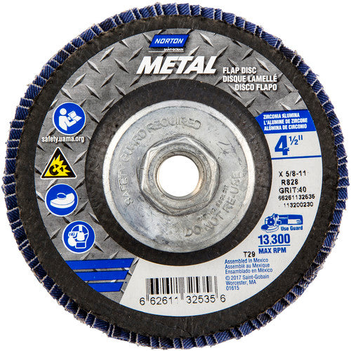 4-1/2″ × 5/8″-11 40 Grit Type 29 Flap Disc - Benchmark Tooling