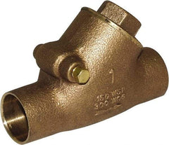 Legend Valve - 1-1/4" Lead Free Bronze Check Valve - Y-Pattern, C x C Sweat, 300 WOG - Benchmark Tooling