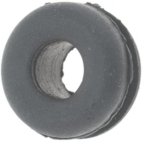 Value Collection - 3/8" OD, 3/16" Thick Grommet - Rubber, 1/4" Slot Diam x 1/16" Slot Width - Benchmark Tooling