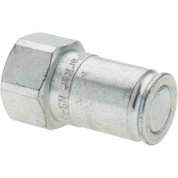 Parker - 3/8-18 NPSF Steel Hydraulic Hose Coupler - 2,500 psi, -6 Hose Size, 3/8" Hose Diam - Benchmark Tooling