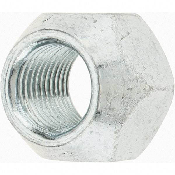Value Collection - 1/2-20 Zinc Finish Open Wheel Nut - 13/16" Hex, 5/8" Overall Length, 60° Seat Angle - Benchmark Tooling