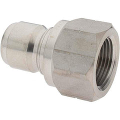 Parker - 3/4-14 Thread 303 Stainless Steel Hydraulic Hose Coupler - 3,000 psi, -12 Hose Size, 3/4" Hose Diam - Benchmark Tooling