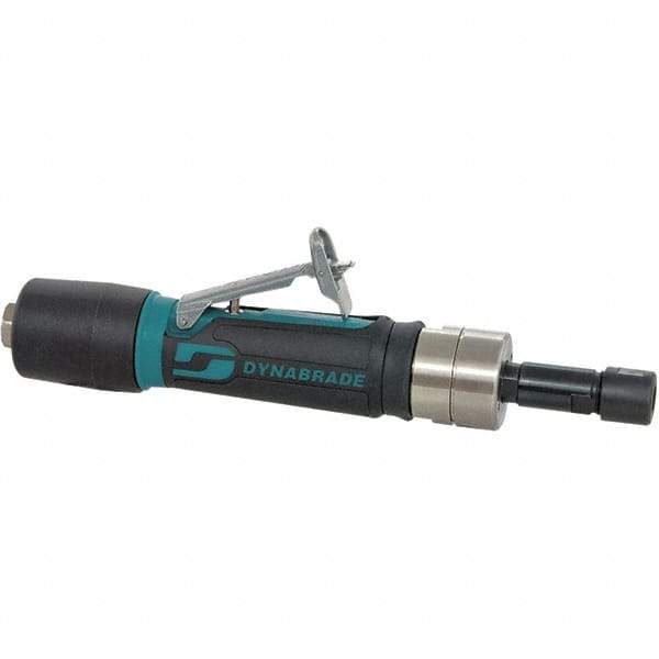 Dynabrade - 1/4" Collet, Straight Handle, Air Angle Die Grinder - 3,200 RPM, Rear Exhaust, 26 CFM, 0.4 hp, 90 psi, 1/4 NPT Inlet - Benchmark Tooling
